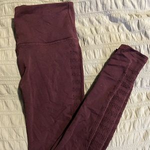 Lululemon burgundy leggings size 4